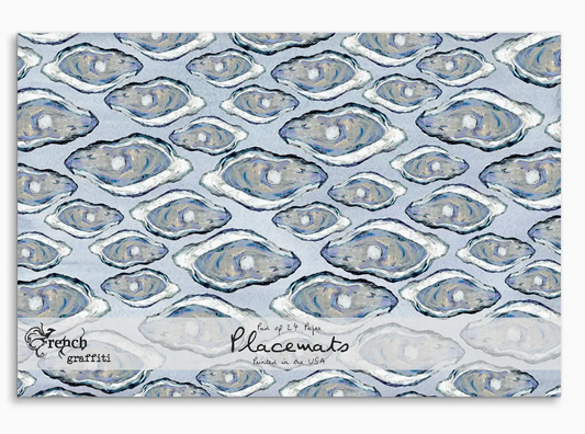 BLUE OYSTER PAPER PLACEMATS