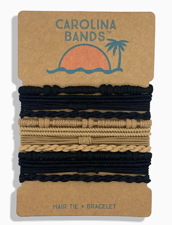 CAROLINA BANDS BOHO HAIR TIE + BRACELETS SET OF 12