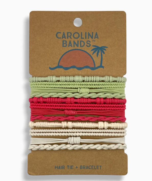 CAROLINA BANDS BOHO HAIR TIE + BRACELETS SET OF 12