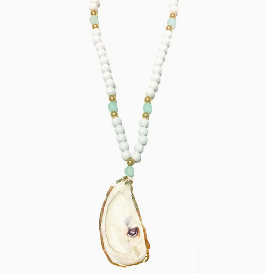 SEAFOAM OYSTER NECKLACE