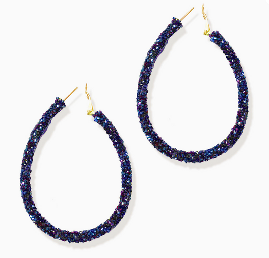 NAVY DEMI EARRINGS