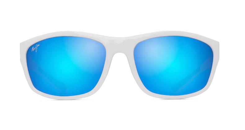 MAUI JIM NUU LANDING WHITE WITH NAVY RUBBER BLUE HAWAII