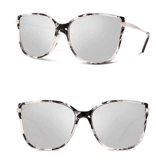 ABACO ELLA WHITE TOTOISE/ CHROME SUNGLASSES