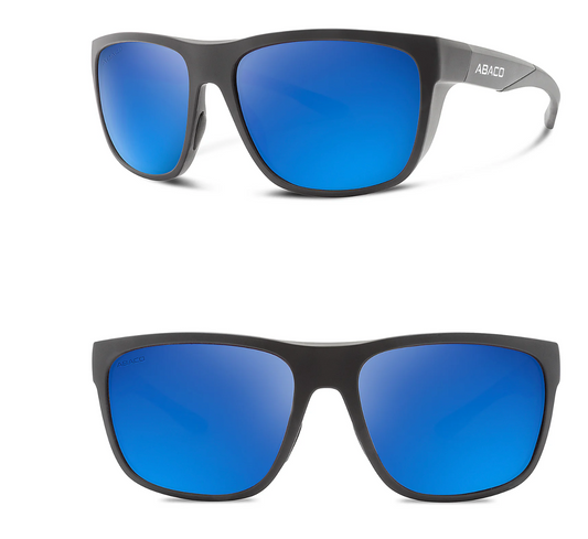 ABACO NOMAD MATTE BLACK/ DEEP BLUE SUNLGASSES