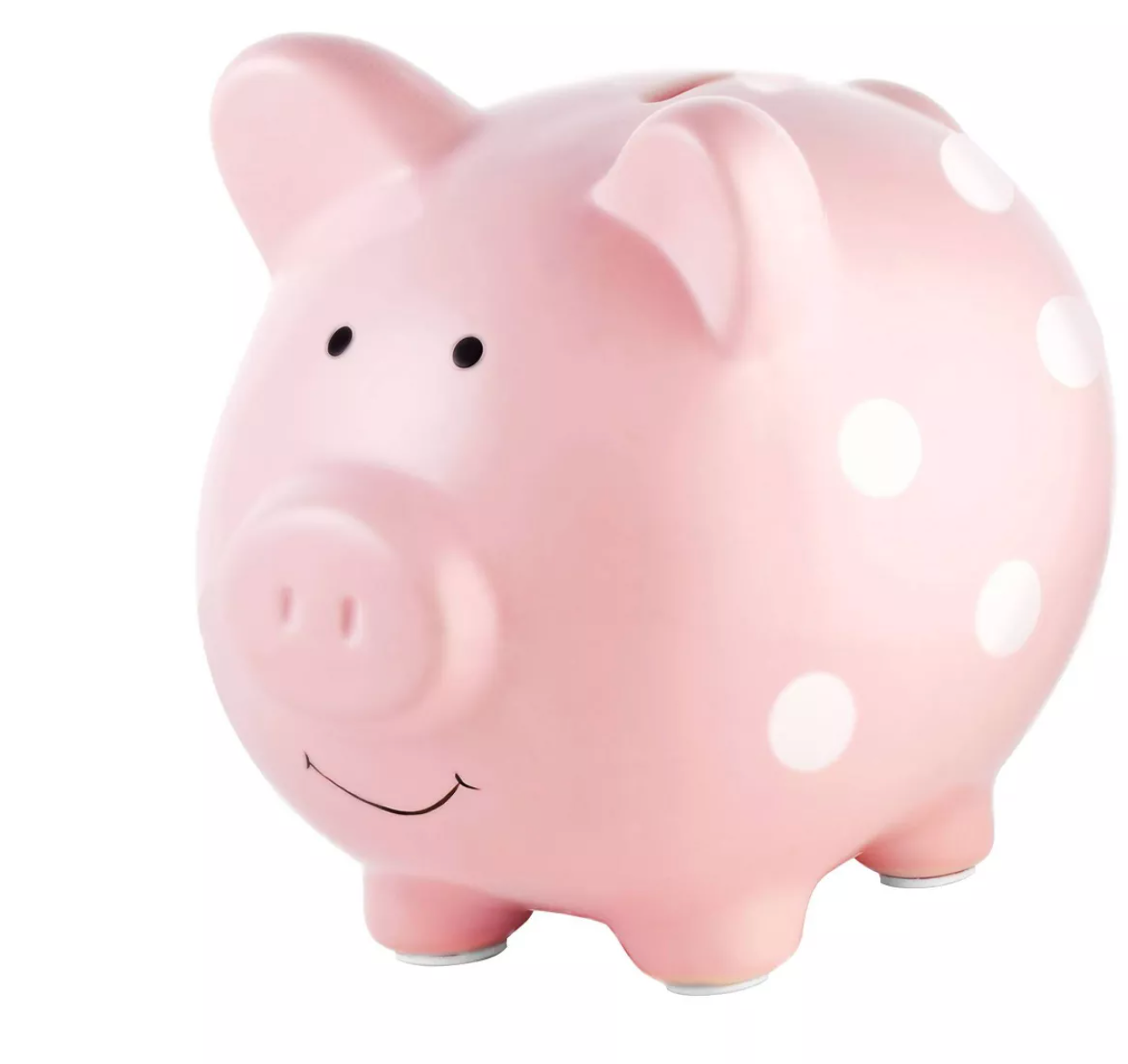 PIGGY BANK PINK POLKA