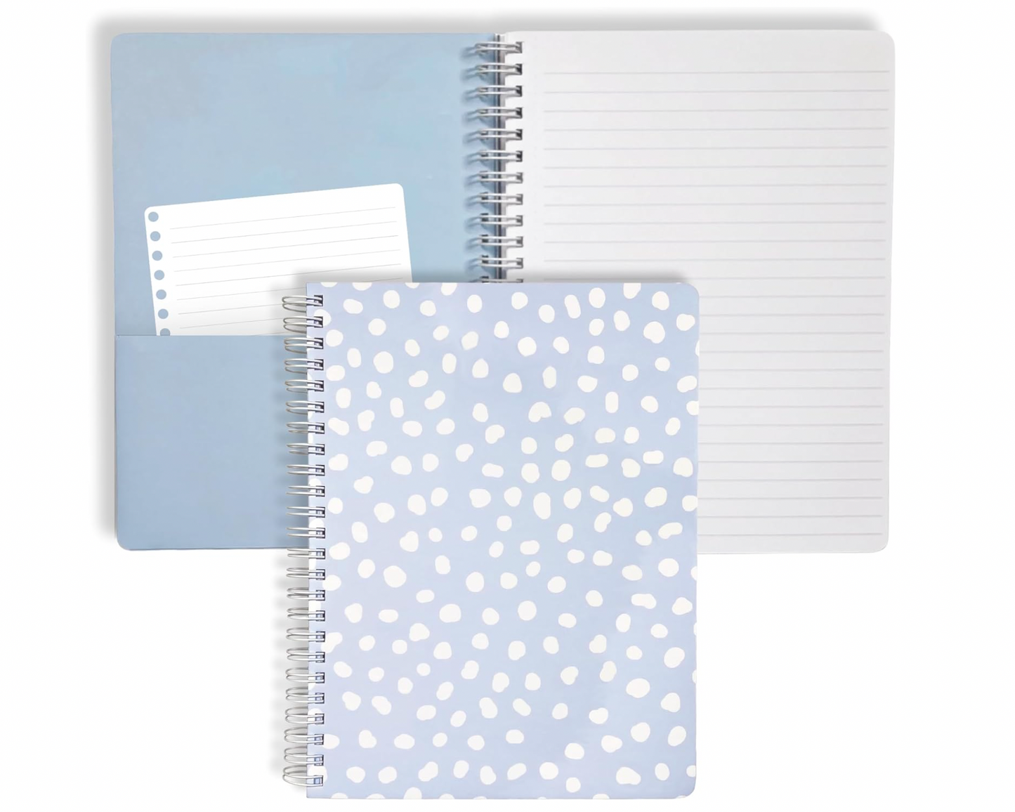 STEEL MILL LIGHT BLUE VINTAGE DOTS SPIRAL NOTEBOOK