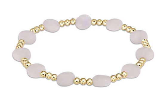 ENEWTON ADMIRE GOLD 3MM BEAD BRACELET MOONSTONE