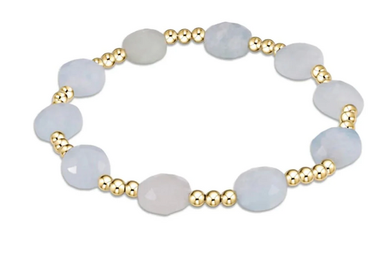 ENEWTON ADMIRE GOLD 3MM BEAD BRACELET AQUAMARINE