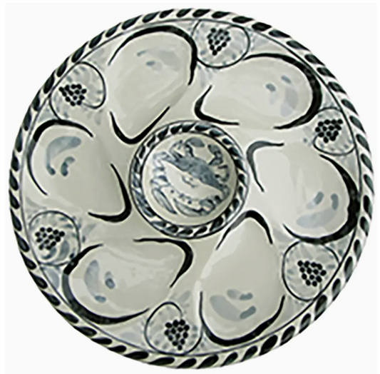 BLUE OYSTER PLATE 11"