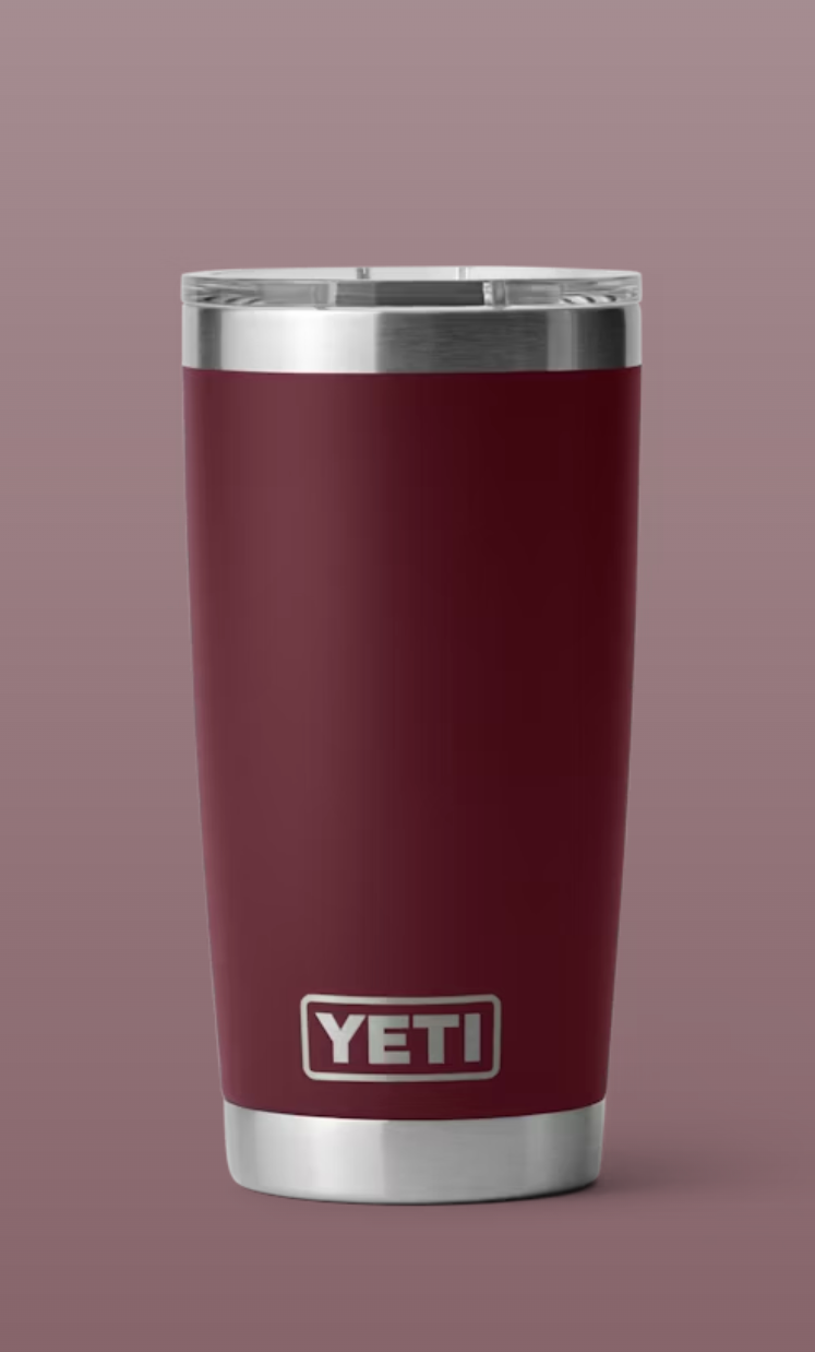 YETI RAMBLER 20 OZ TUMBLER MS- WILD VINE RED