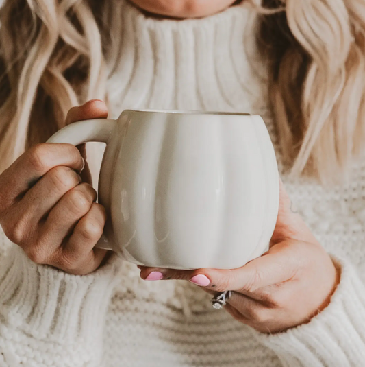 CREAM PUMPKIN COFFEE MUG