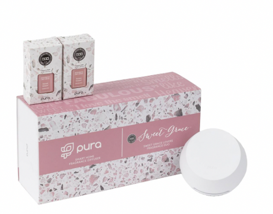 PURA + BRIDGEWATER SMART HOME DIFFUSER SET WITH 2 SWEET GRACE REFILLS