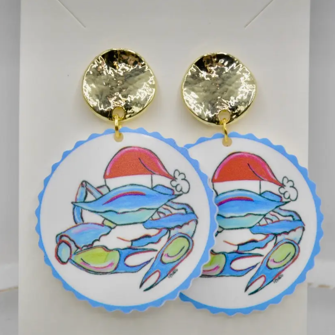 SANTA CRAB EARRINGS