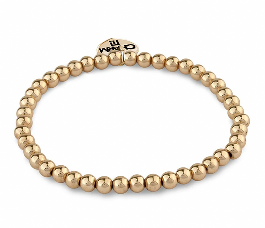 CHARM IT! GOLD STRETCH BEAD BRACELET