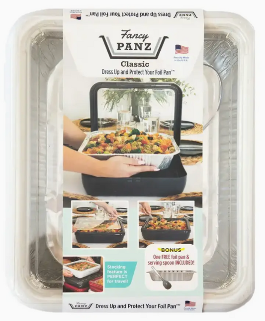 FANCY PANZ CLASSIC SET PAN FRAME W/LID & SERVING SPOON WHITE