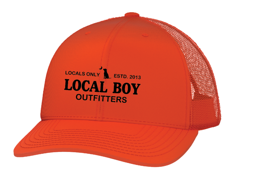 LOCAL BOY ORANGE SIMPLE TEXT HAT