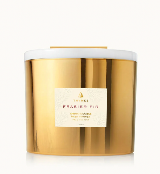 FRAISER FIR GOLD 3 WICK CANDLE