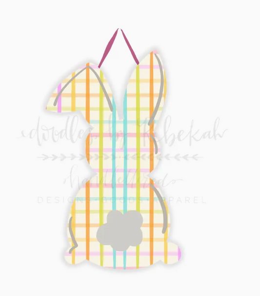 GINGHAM BUNNY DOORHANGER