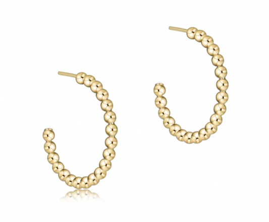 ENEWTON BEADED CLASSIC 1.25" POST HOOP- 4MM