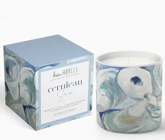 KIM HOVELL CERULEAN SEA BOXED CANDLE
