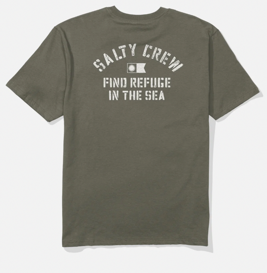 SALTY CREW EVEN KEEL CLASSIC SS TEE DUSTY OLIVE