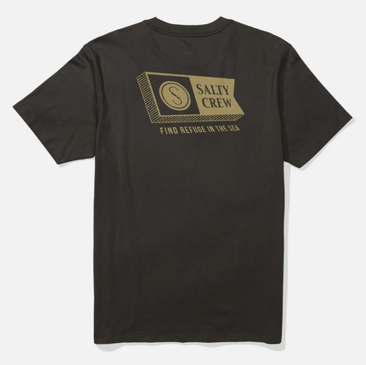 SALTY CREW ALPHABET SS TEE BLACK