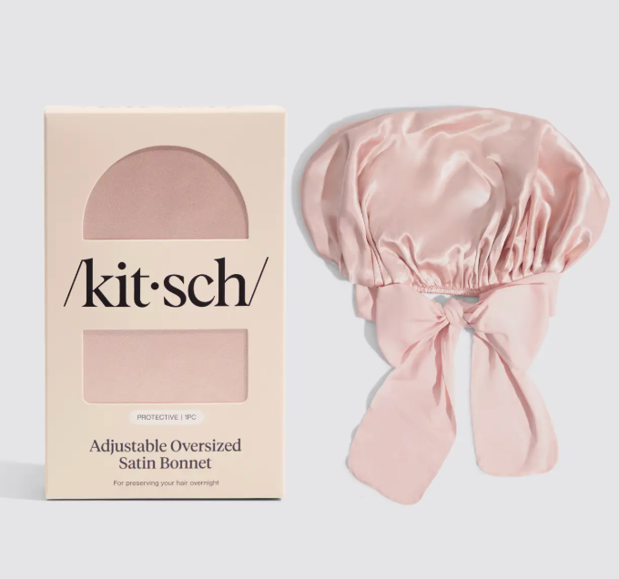 ADJUSTABLE OVERSIZED SATIN BONNET BLUSH