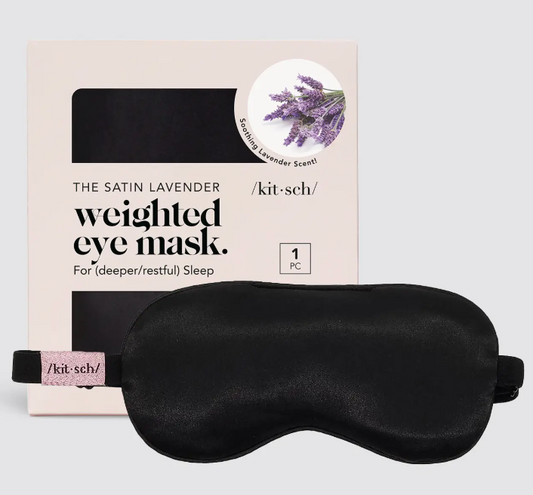 THE LAVENDER WEIGHTED SATIN EYE MASK