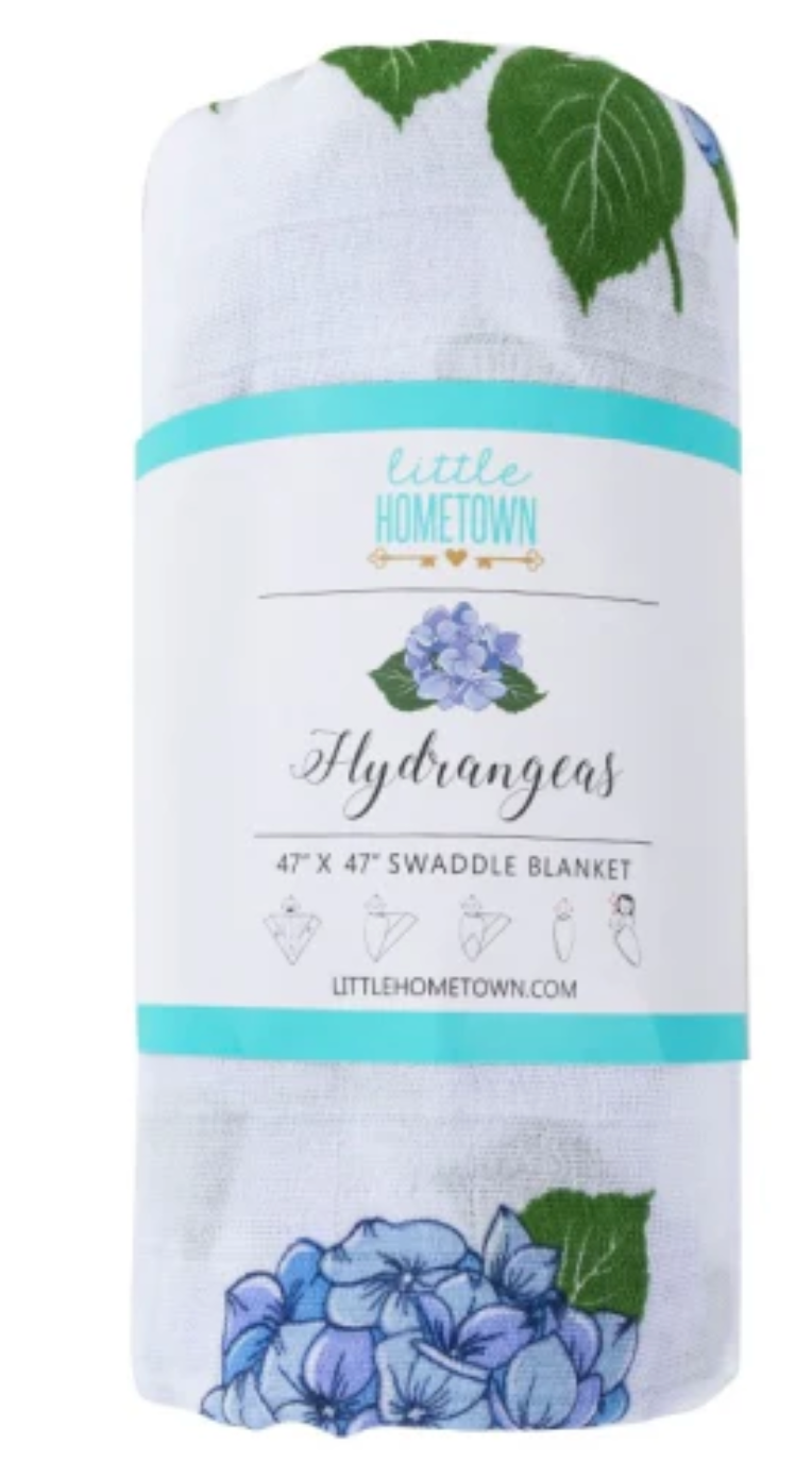HYDRANGEA SWADDLE BLANKET
