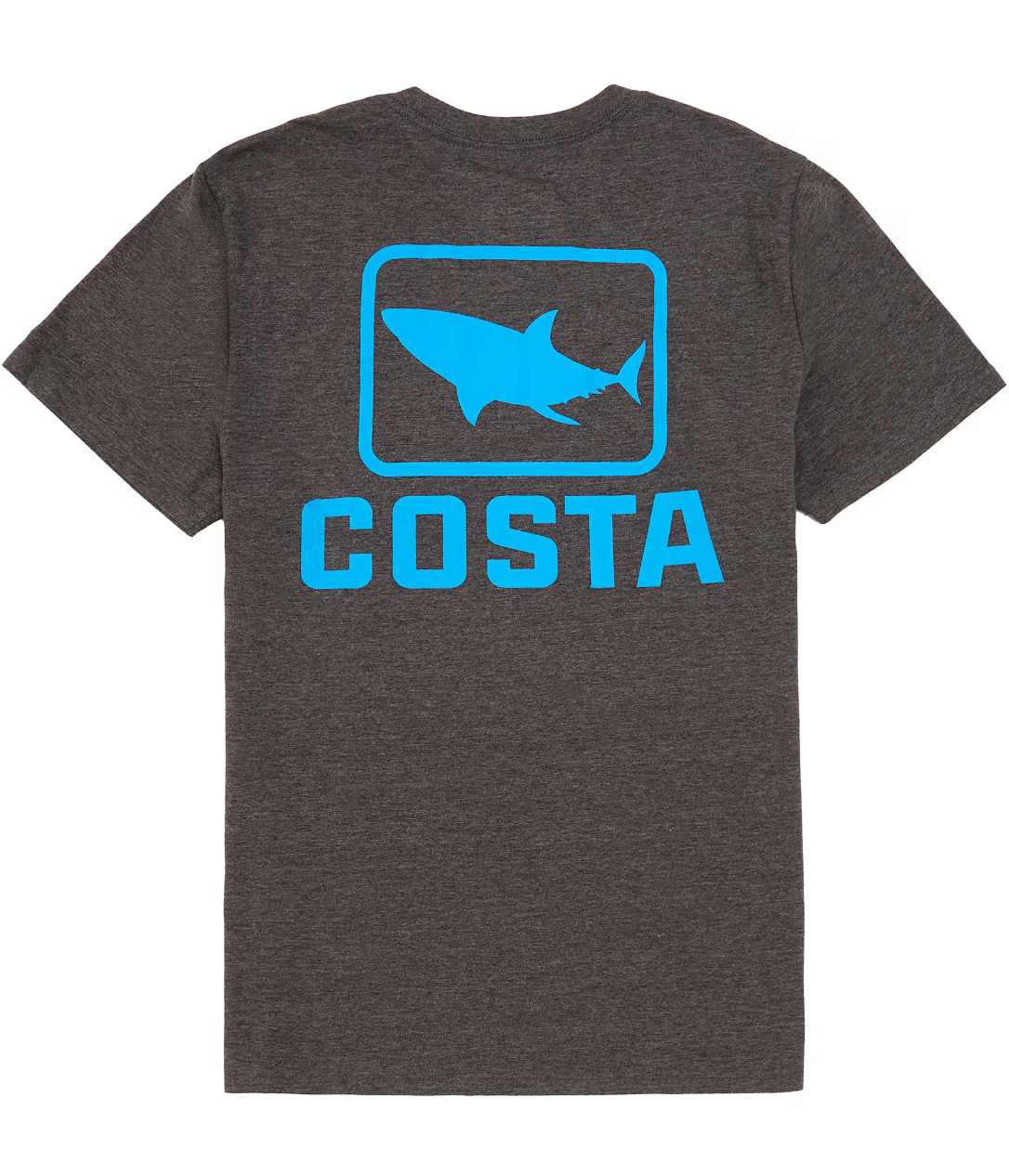 COSTA CLASSIC EMBLEM HEATHER DARK GREY SHARK SHORT SLEEVE