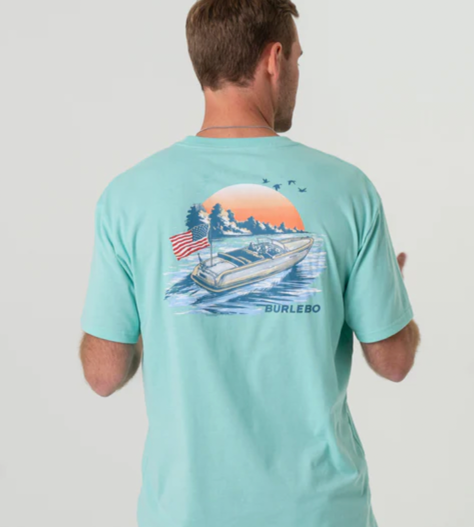 BURLEBO AMERICAN BOAT RIDE MINT SHORT SLEEVE