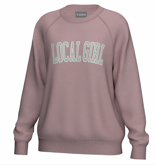 LOCAL GIRL CREWNECK SWEATSHIRT BLUSH