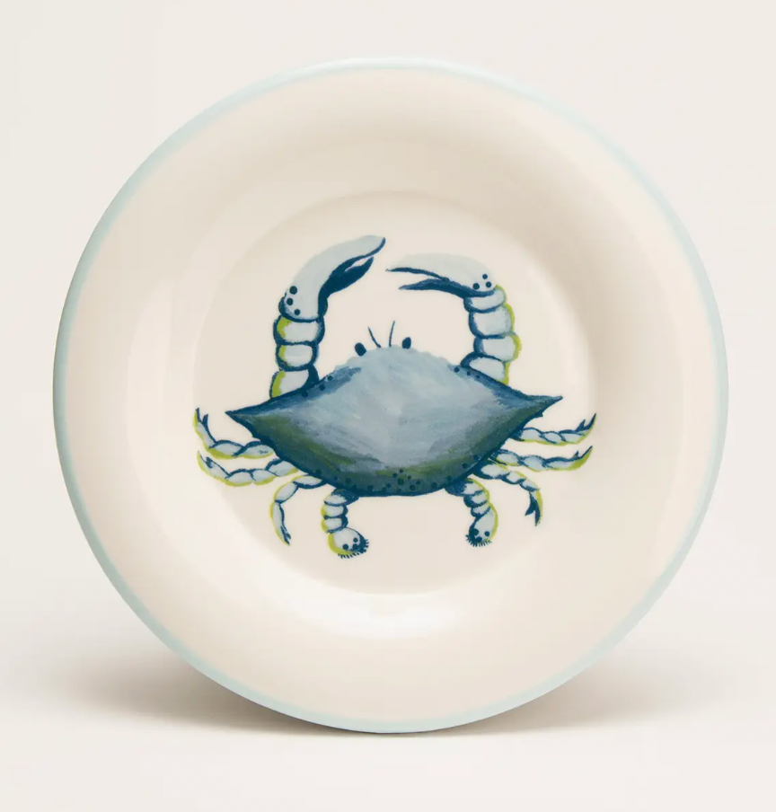 BLUE CRAB ROUND PLATE
