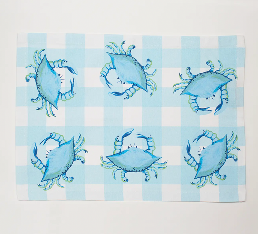 BLUE CRAB 4 PIECE PLACEMAT SET