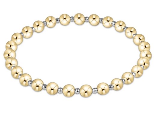 ENEWTON SILVER FACETED HEMATITE GRATEFUL PATTERN 5MM BEAD BRACELET