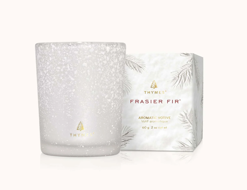 FRASIER FIR VOTIVE FLOCKED CANDLE