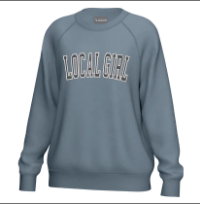 LOCAL GIRL COTTON CREWNECK SLATE