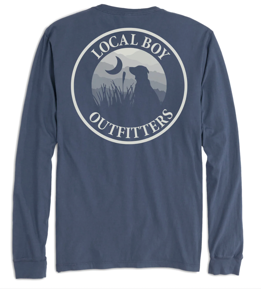 LOCAL BOY OUTFITTERS YOUTH ORIGINAL BLUERIDGE LS TEE CHINA BLUE