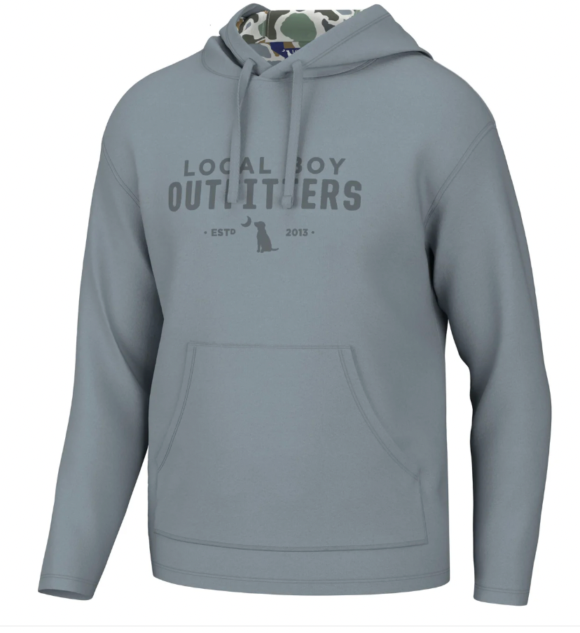 LOCAL BOY YOUTH POLY FLEECE HOODIE LIGHT SLATE