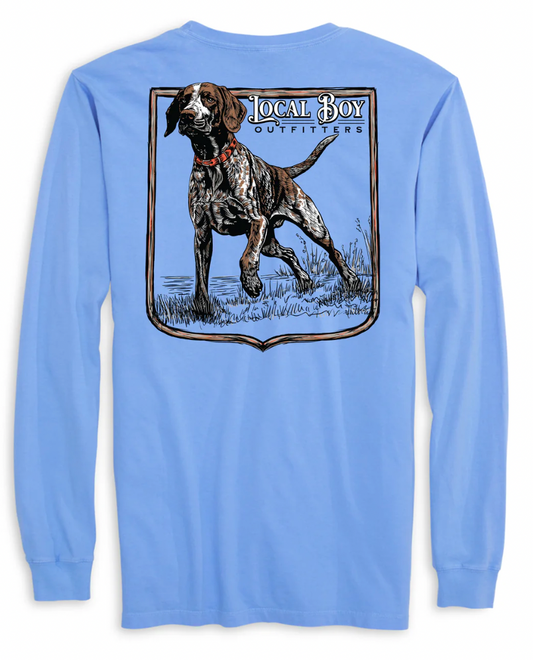 LOCAL BOY OUTFITTERS GSP HUNT LS TEE WASHED DENIM