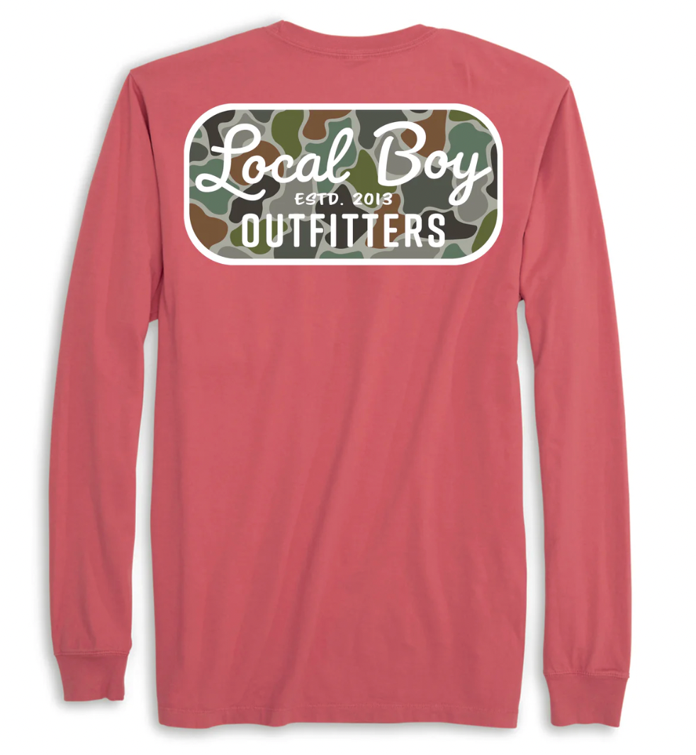 LOCAL BOY OUTFITTERS RETRO PATCH FC LS TEE BRICK