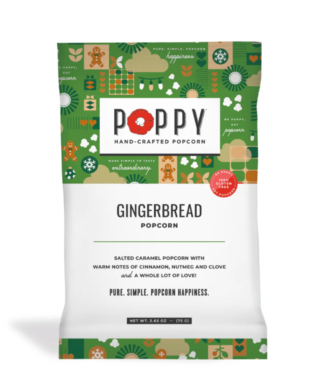 POPPY GINGERBREAD POPCORN SNACK BAG