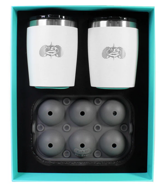 TOADFISH 2 PACK ROCKS TUMBLER GIFT SET WHITE