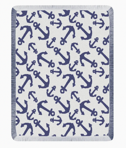 ANCHOR NAVY 48 X 60 RAYON THROW