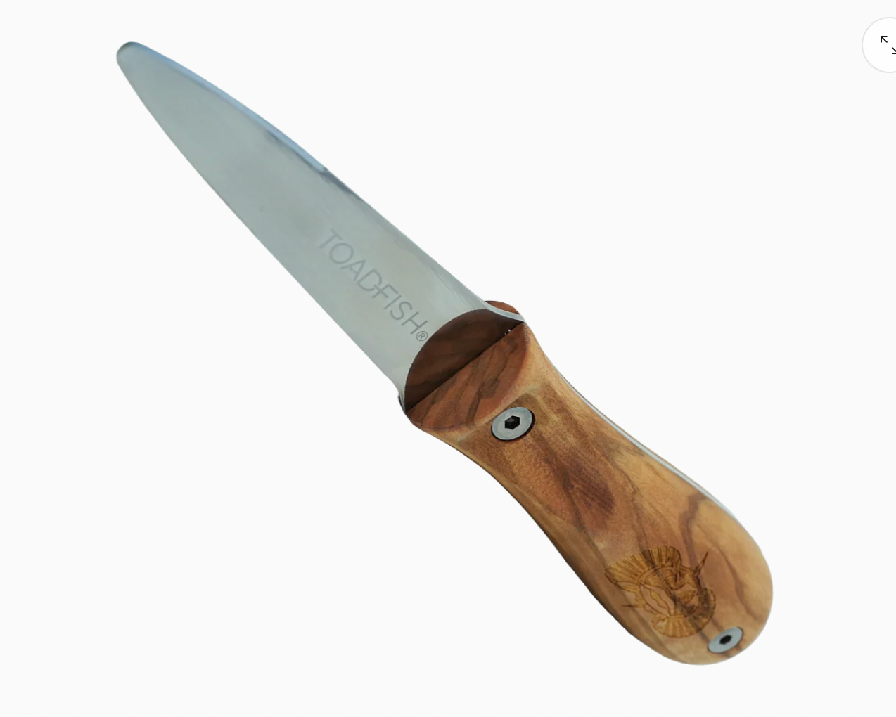 TOADFISH WOODEN HANDLE OYSTER KNIFE