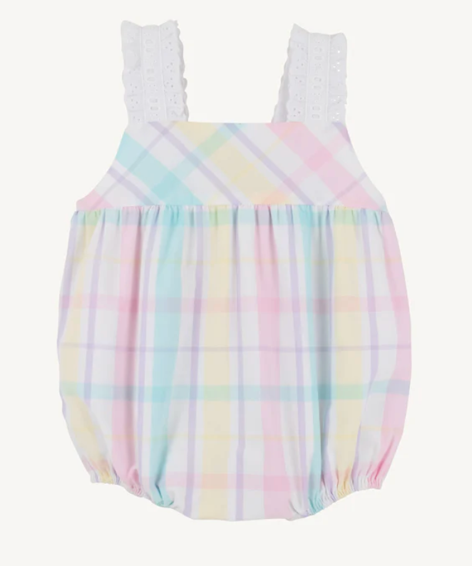 BEAUFORT BONNET BABS BUBBLE WOVEN YAM BRUNCH PLATE PLAID/WORTH AVE WHITE