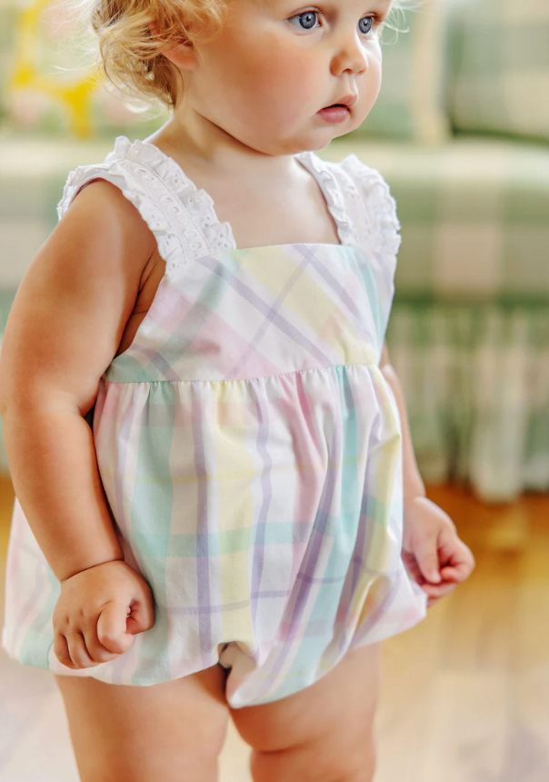 BEAUFORT BONNET BABS BUBBLE WOVEN YAM BRUNCH PLATE PLAID/WORTH AVE WHITE