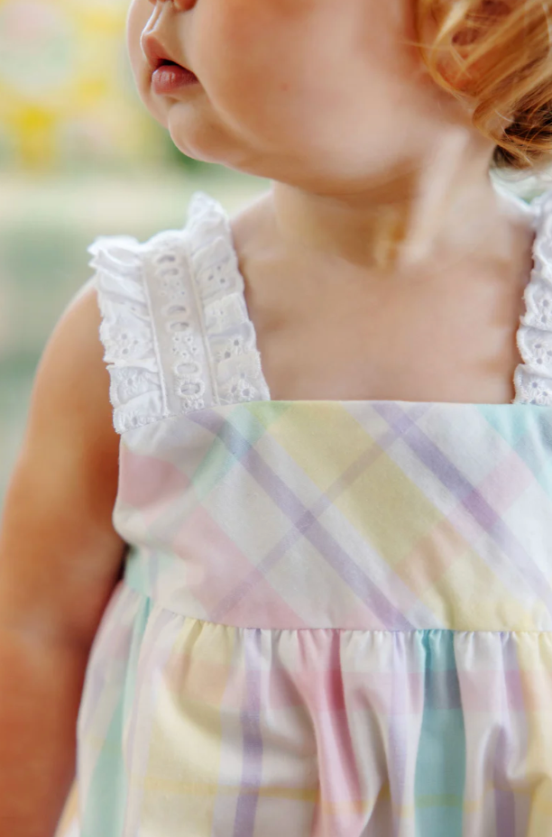 BEAUFORT BONNET BABS BUBBLE WOVEN YAM BRUNCH PLATE PLAID/WORTH AVE WHITE