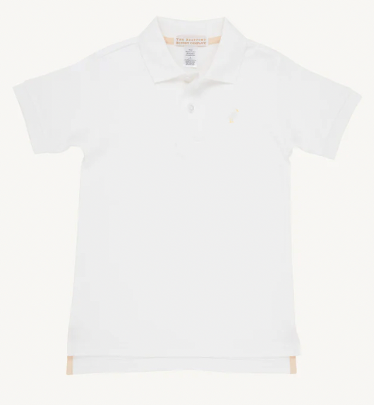 BEAUFORT BONNET PRIM AND PROPER POLO & ONESIE SS PIMA WHITE/MULTICOLOR ONESIE