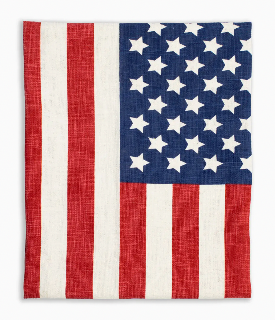 AMERICAN FLAG LUXE THROW RED/WHITE/BLUE 50 X 60